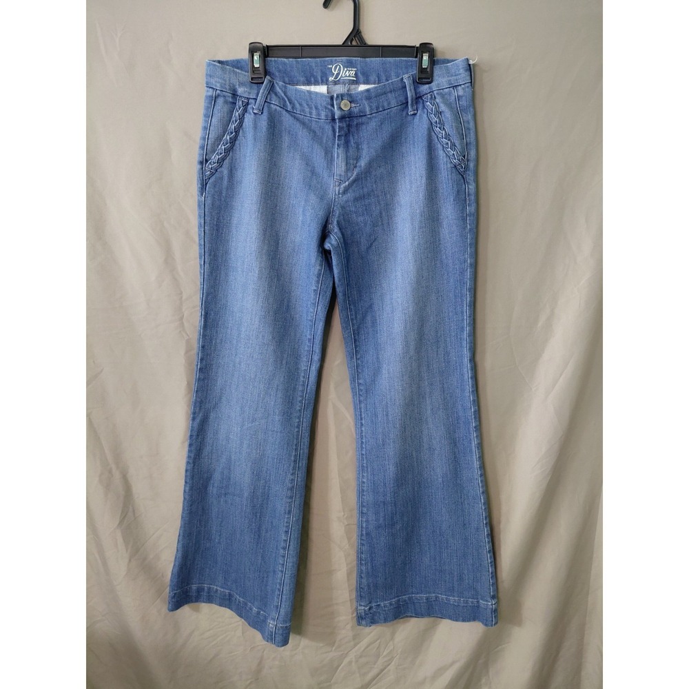 Old Navy Jeans The Diva Bootcut Womens Braided Trim Denim Size 10 Blue Regular